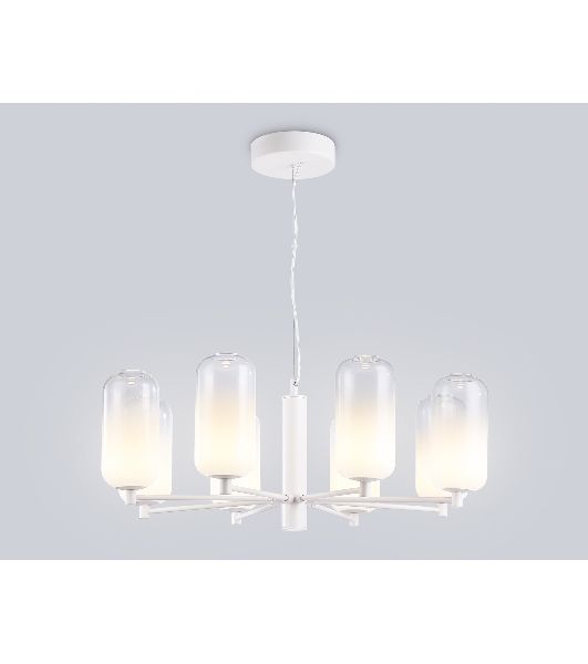 Подвесной светодиодный светильник Ambrella light LH11109/8 WH/FR белый/белый матовый 28W 3000K D720*280