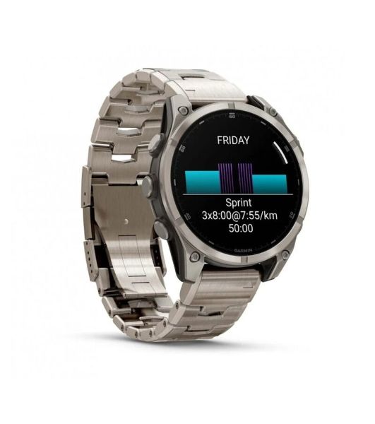 Умные часы Garmin Fenix 8 1.4" AMOLED, Wi-Fi, Bluetooth, NFC, 100м, титановый серый / титановый