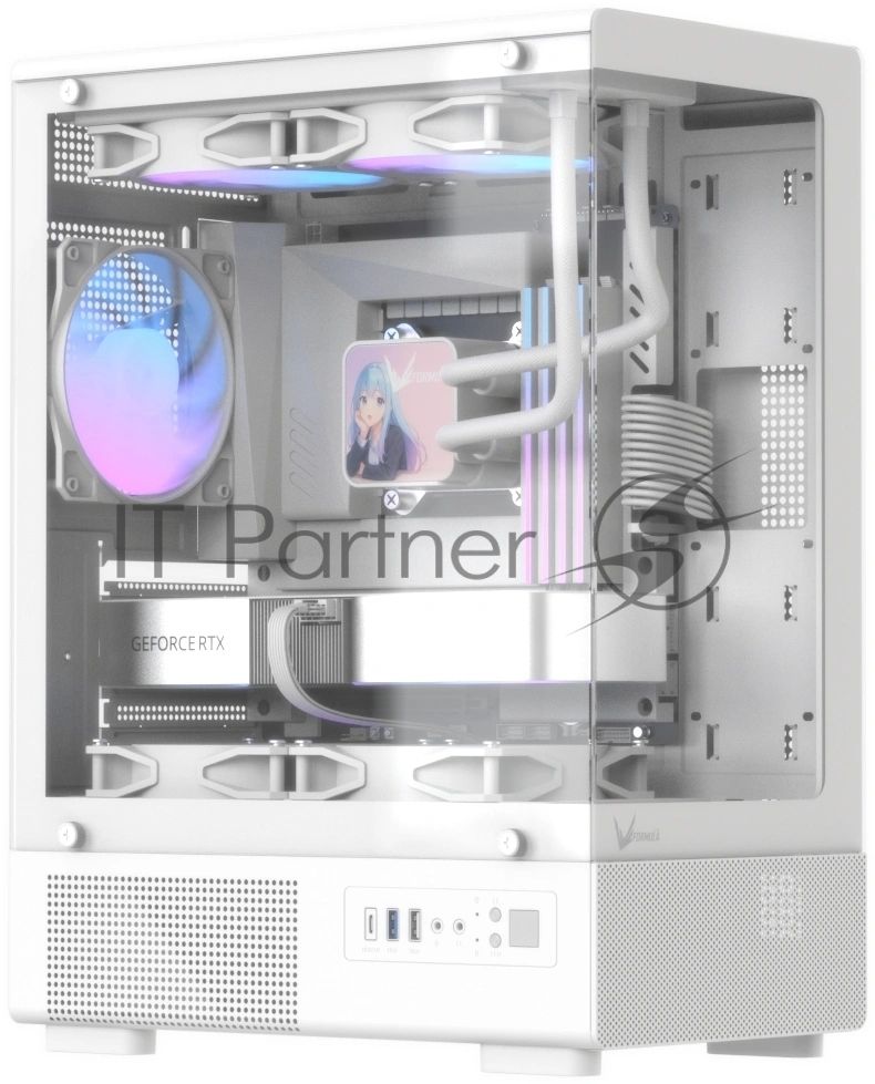 Корпус Formula Crystal Z1CM Plus AR v2 белый без БП mATX 2x120mm 1xUSB2.0 1xUSB3.0 audio bott PSU