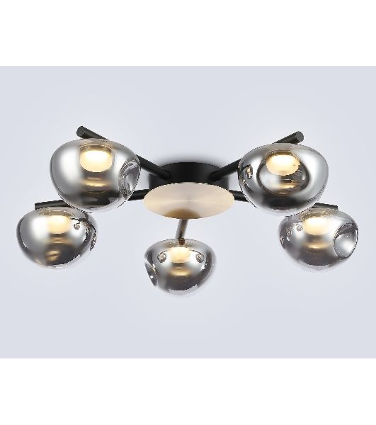 Светильник Ambrella light LH12009/5 BK/GD/SM черный/золото/дымчатый 30W 3000K D790*180