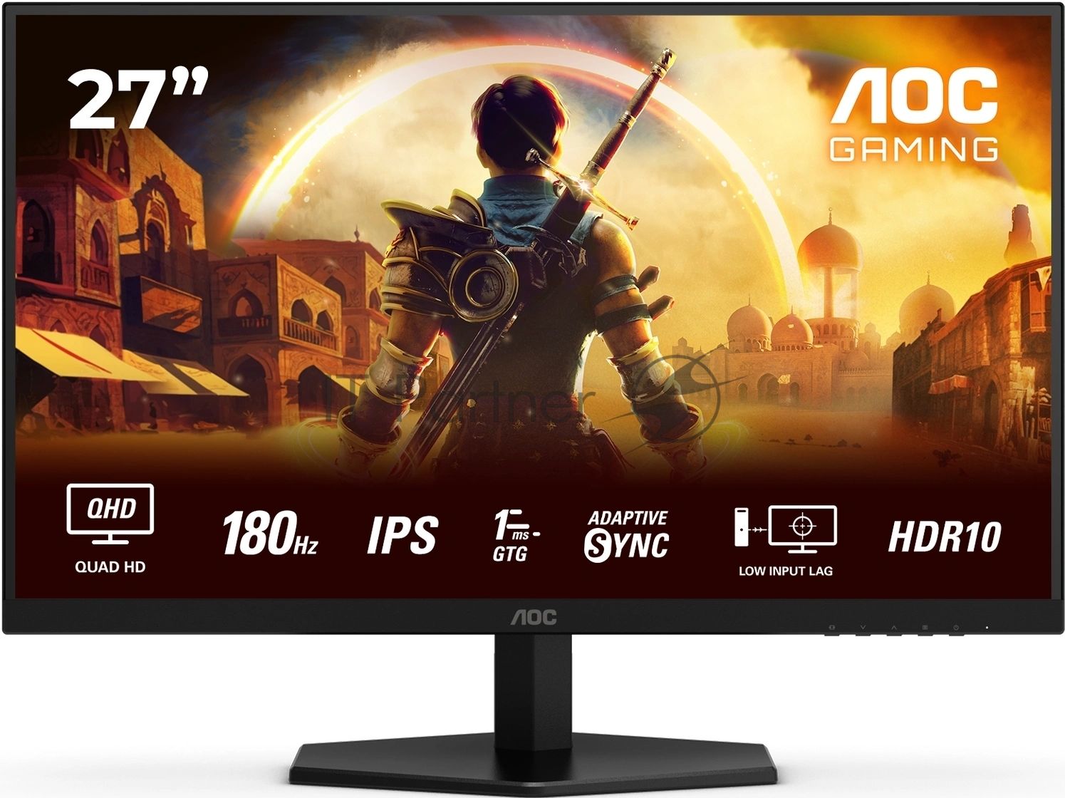 Монитор 27" AOC Q27G42XE IPS 2560x1440, 180 Гц, 1 мс, 16:9, 300 кд/м², 2xHDMI, DisplayPort, встроенные динамики, черный