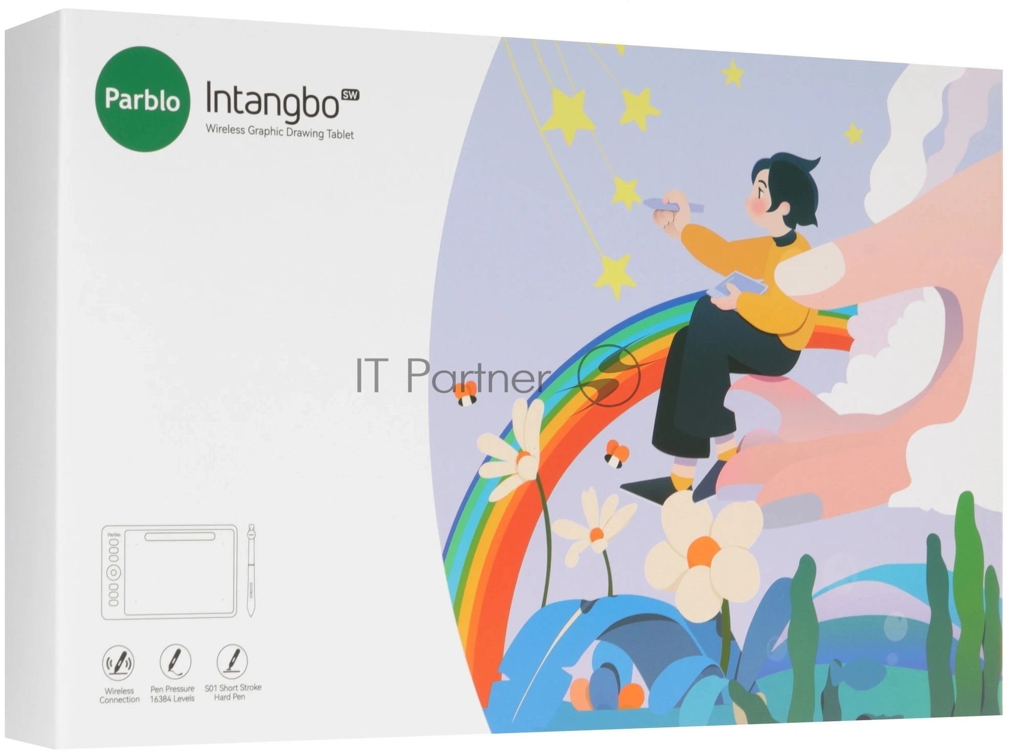 Графический планшет Parblo Intangbo SW USB Type-C фиолетовый