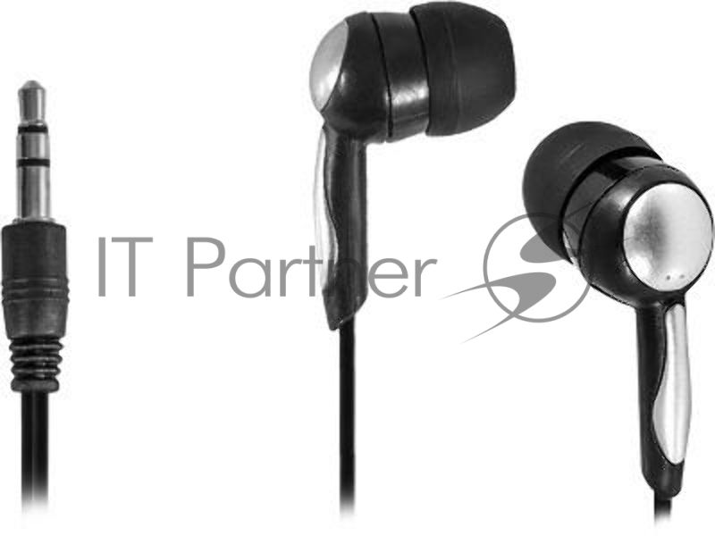 Наушники вкладыши Defender Basic-603 черный 3.5 mm jack 1 1м.