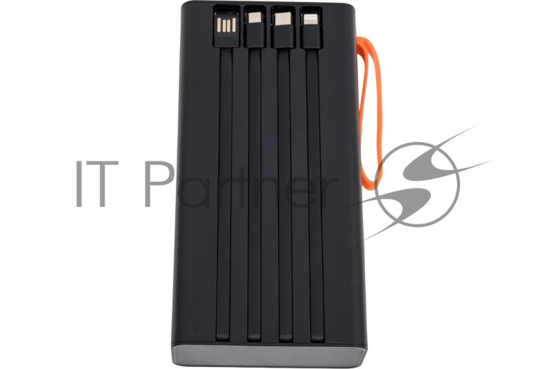 Портативный аккумулятор More choice (4620202550576) PB22-30 с кабелем 2USB 2.1A - 30000mAh черный