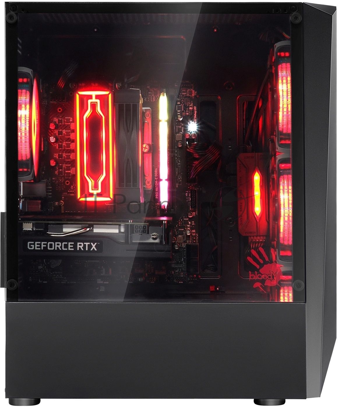 Компьютерный корпус Bloody BD-CC102F черный без БП mATX 2x120мм 2xUSB 2.0 1xUSB 3.0 audio bott PSU