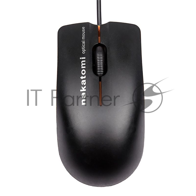 Мышь проводная Nakatomi MON-03U черный, 800 dpi, USB, кнопки - 3