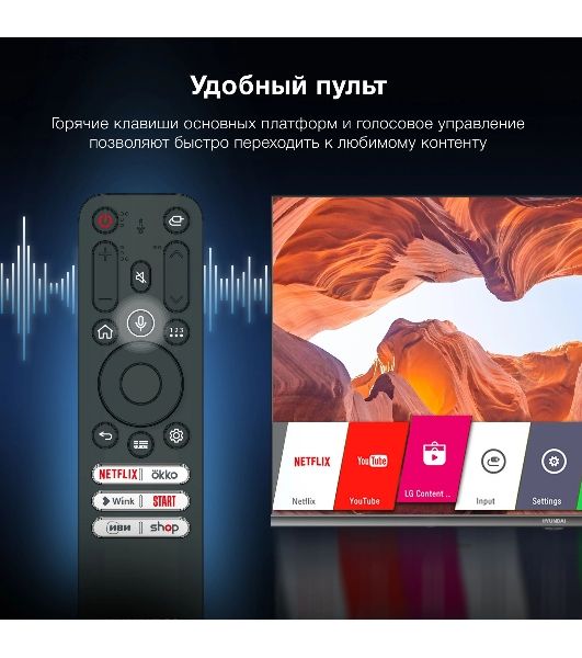 Телевизор Hyundai 32" H-LED32BS5100 черный/серый LED HD 60Hz WebOS 1.5GB/8GB