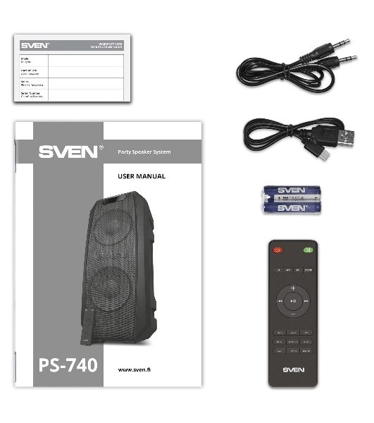 Портативная колонка SVEN PS-740, черный