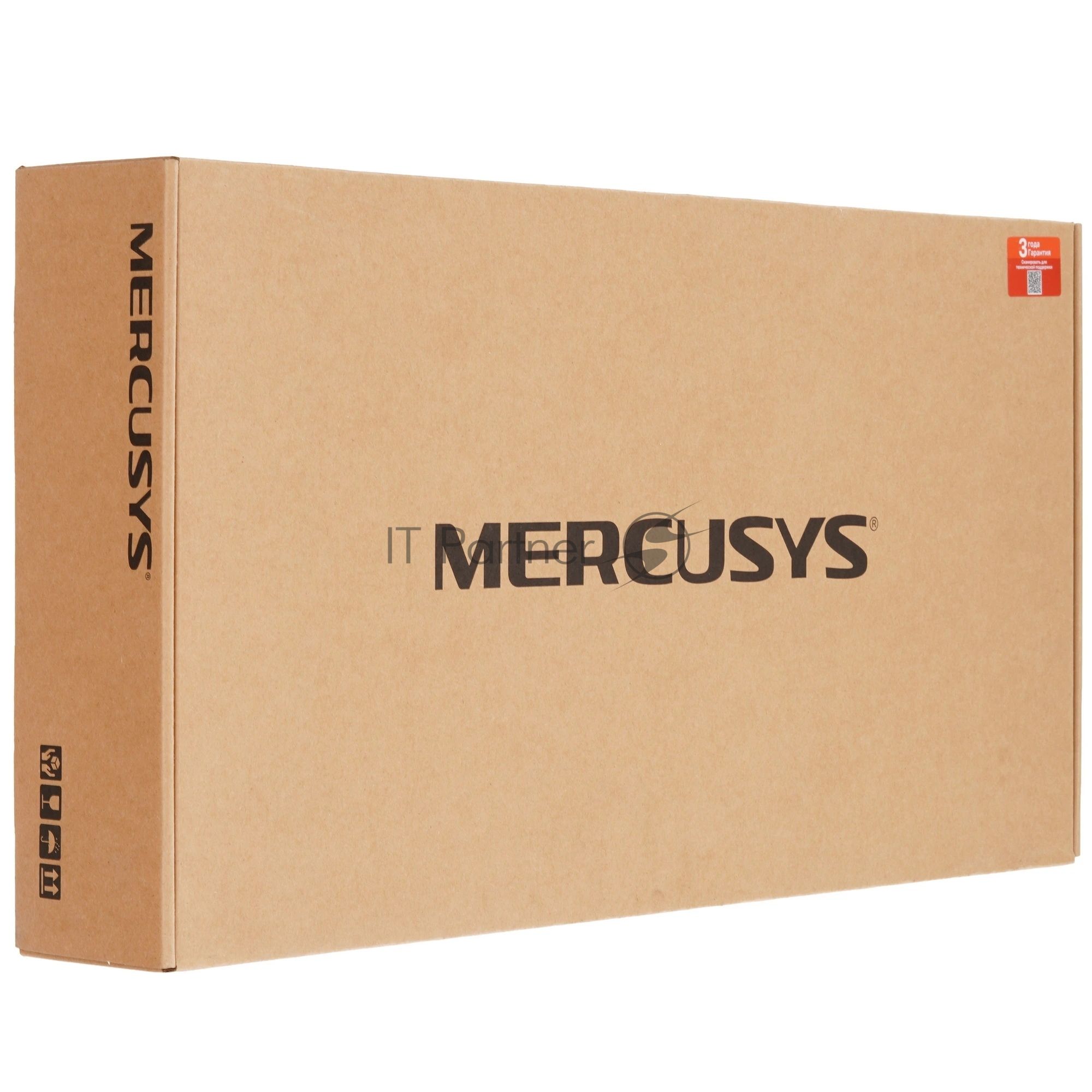 Коммутатор Mercusys MS128GP, 24×1 Гбит/с PoE + 2×1 Гбит/с + 2×1 Гбит/с SFP, неуправляемый