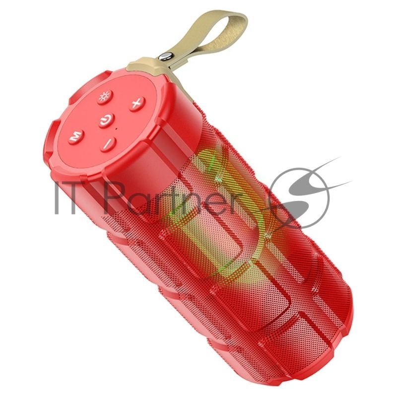 Портативная колонка HOCO HC7 красный LED подсветка