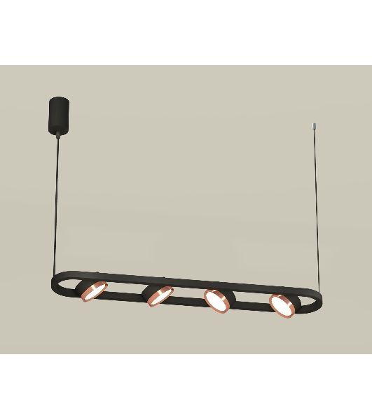 Светильник Ambrella light XB9164103/4 SBK/PPG черный песок/золото розовое полированное GX53 (C9164, N8126)