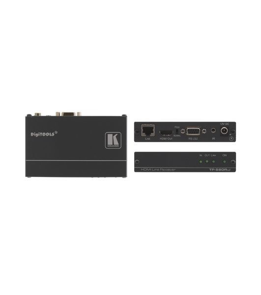 Приемник Kramer Electronics TP-580RXR сигнала HDMI, RS-232 и ИК из кабеля витой пары (TP), до 180 м