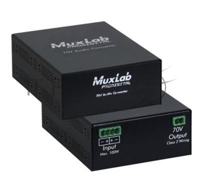 Преобразователь MuxLab 500755-70V аналогового сигнала усилителя в электрический 70В