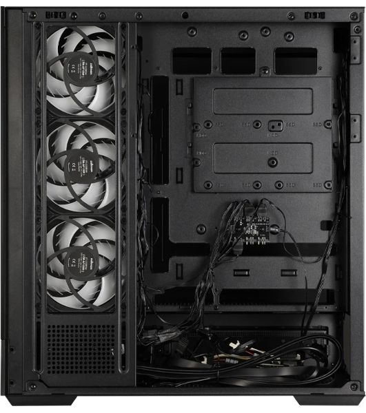 Компьютерный корпус ZALMAN P40 DS, ATX, черный, WINDOW, 9.1-inch LCD screen, 2xCombo(2.5” or 3.5”), 1x2.5”, 1xUSB TYPE-C, 2xUSB 3.0, SIDE 3x120мм ARGb, REAR 1x120мм ARGb