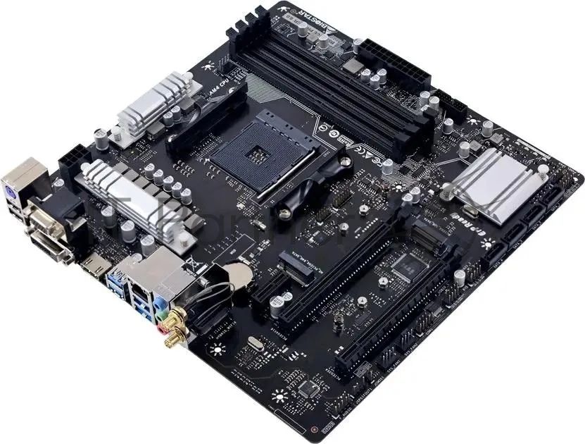 Материнская плата Biostar B550MX/E PRO, AM4, AMD B550, 4xDDR4, 4xSATA, 2xM.2, 1xPCIe 4.0 x16, DVI-D, HDMI, D-Sub, 1x1Gb LAN, 3x3.5 мм, 7.1, microATX