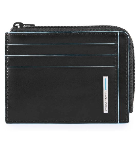 Чехол для кредитных карт Piquadro Blue Square PP4822B2R/N, натур.кожа, черный