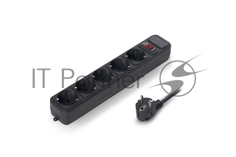 Сетевой фильтр ExeGate EX221185RUS SP-5-3B (5 розеток, 3 м, евровилка, черный)