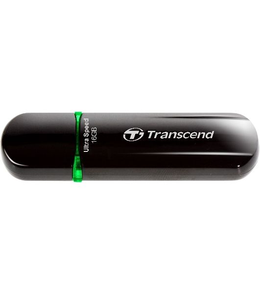 Флешка USB Transcend Jetflash 600 (TS16GJF600), 16Gb, USB 2.0, R/W 30/15, черный/зеленый