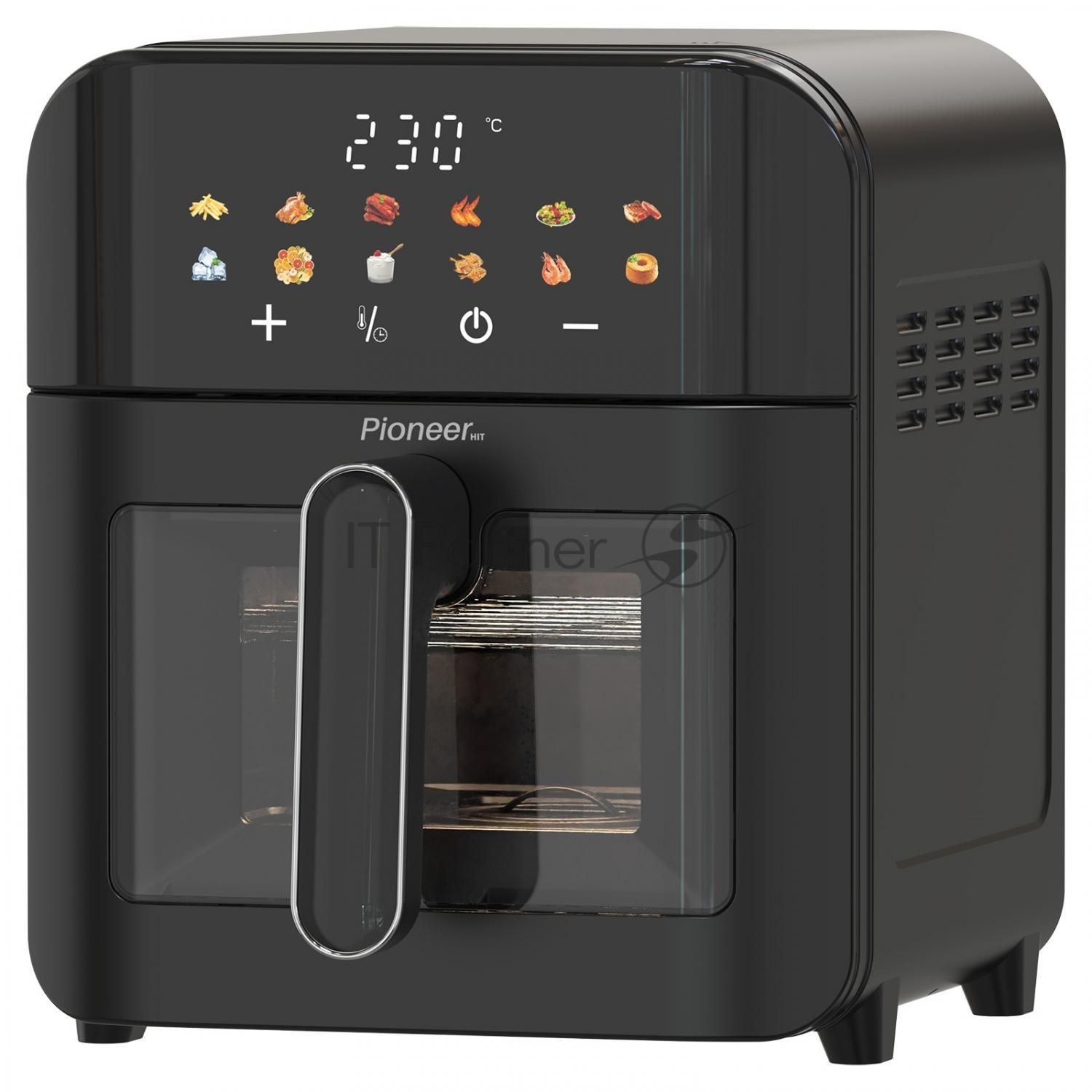 Аэрогриль Pioneer SM521D черный, 2100 Вт, 7 л, сенсор, 12 программ