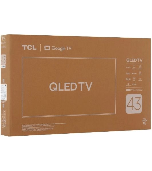 Телевизор TCL 43" 43P7K черный QLED 4K UHD 60Hz Google TV