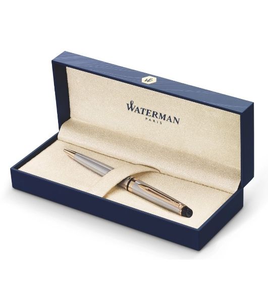Ручка шариковая Waterman Expert 3 (CWS0952000) Stainless Steel GT M, синие чернила, подарочная коробка