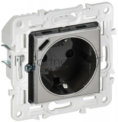 SKANDY Розетка с з/к/ш 16А с USB C 18Вт SK-R17N никель | SK-R14-16-U14-018-K50 | IEK