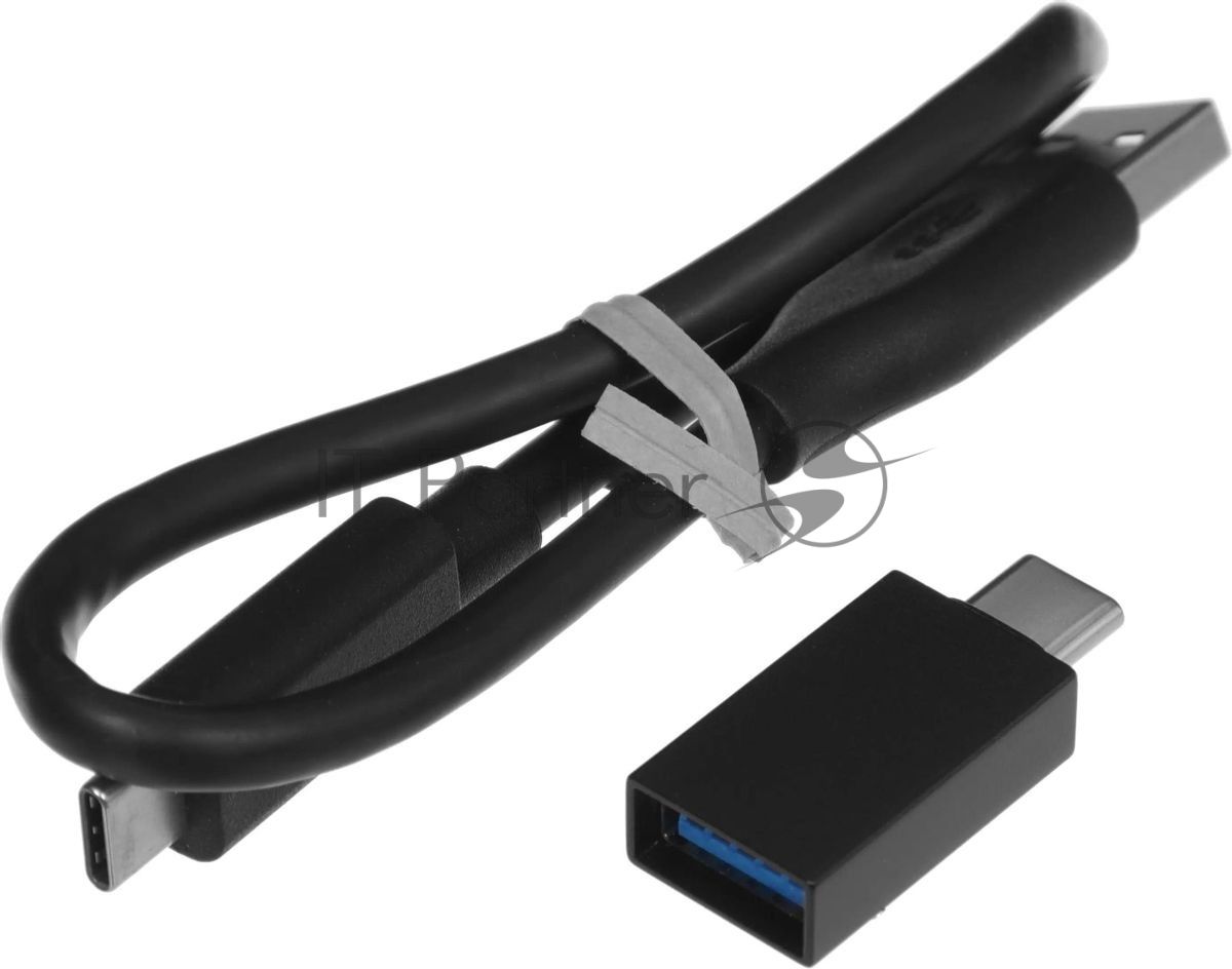 Внешний SSD Kingston XS1000, 1TB, USB 3.2 Gen 2 Type-C, R/W 1050/1000, черный