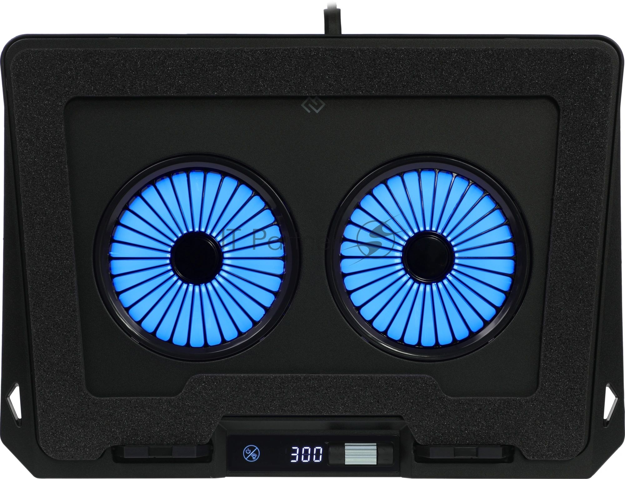 Подставка для ноутбука Digma D-NCP170-2x110RGb 18" 400x288x45мм 52дБ 2xUSB 2x 110ммFAN 1250г Fan-control металл/пластик черный