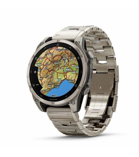 Умные часы Garmin Fenix 8 1.4" AMOLED, Wi-Fi, Bluetooth, NFC, 100м, титановый серый / титановый