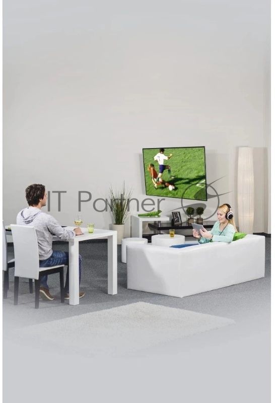 Кронштейн для телевизора Hama 00220824 черный 32"-65" макс.25кг настенный поворот и наклон