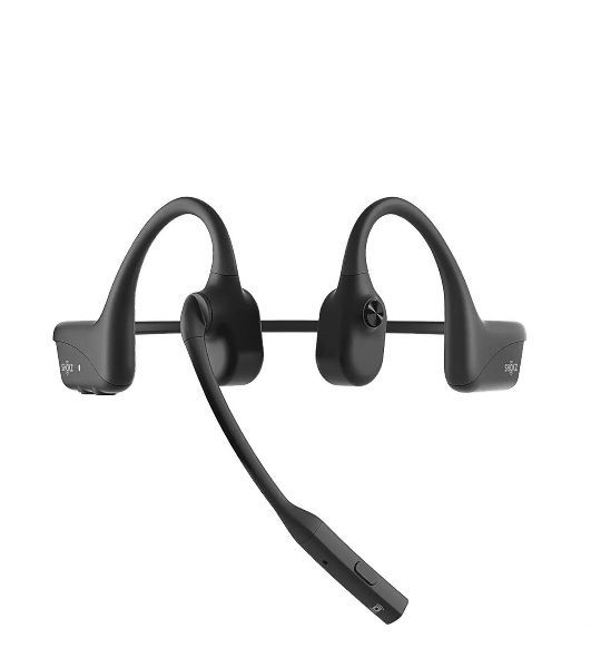 Беспроводные наушники SHOKZ OpenComm2 UC черный, костная проводимость, Bluetooth + USB-адаптер, до 16 ч
