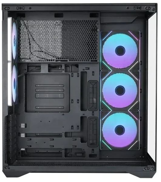 Корпус ATX Eurocase M4801 black, без БП, закаленное стекло 2 стороны