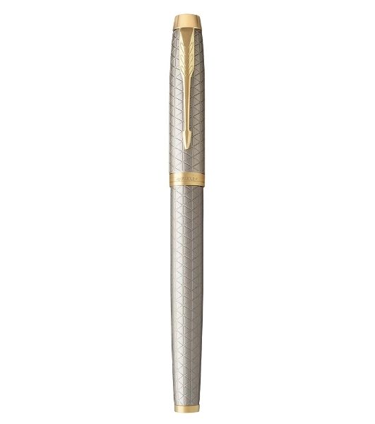 Ручка перьевая Parker IM Premium F323 (CW1931684) Grey GT, F, сталь нержавеющая, подарочная коробка