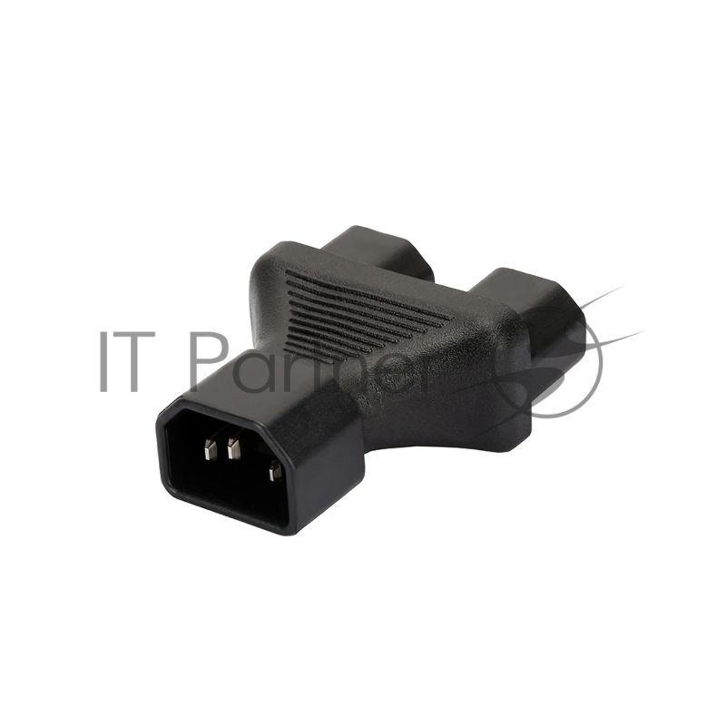 Переходник 4PH разветвитель C14 - C13 х2 двойной, прямой, черный, 4PH-R90289