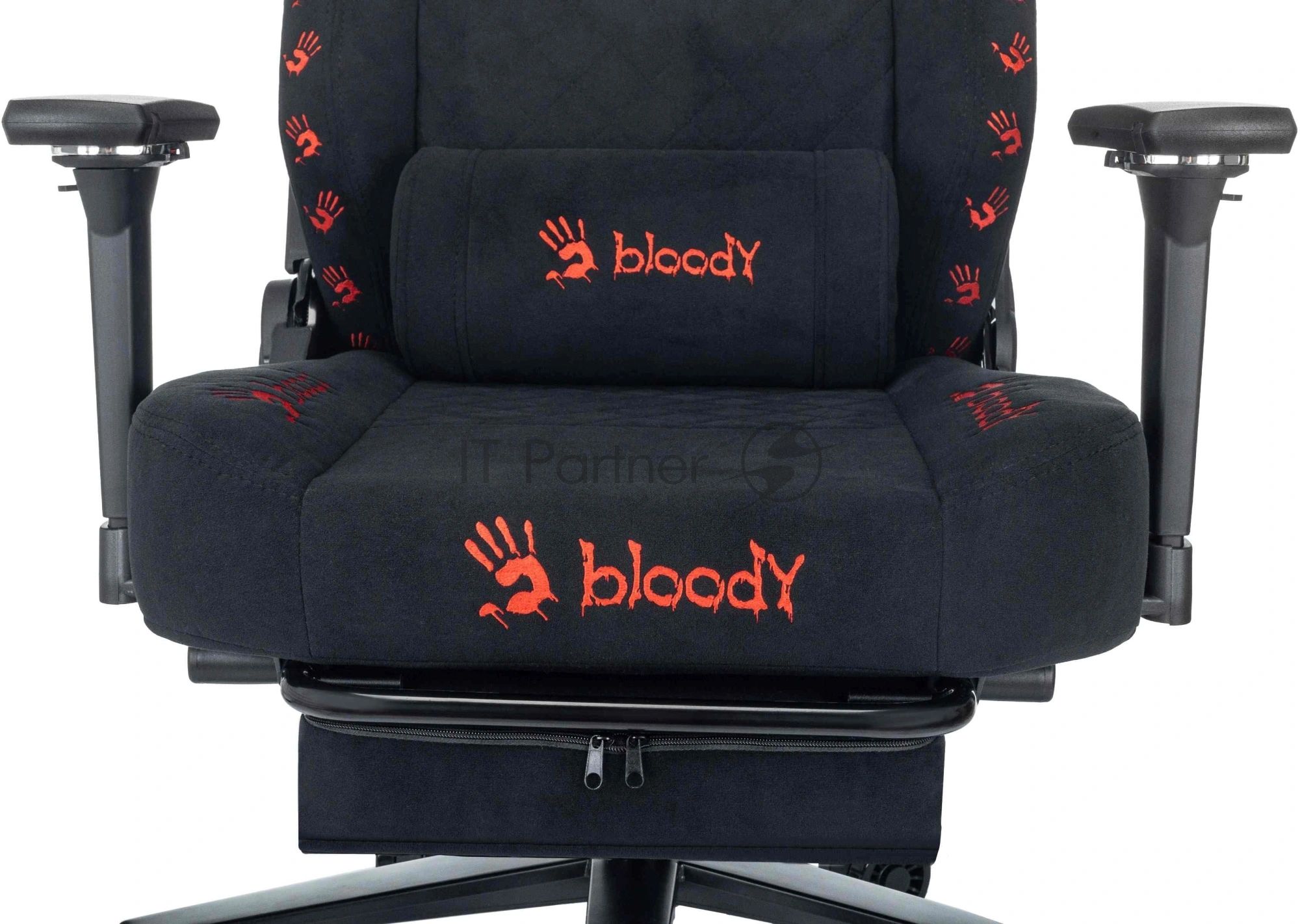 Кресло игровое A4Tech Bloody GC-670 черный искусственная замша с подголов. крестов. металл подст.для ног