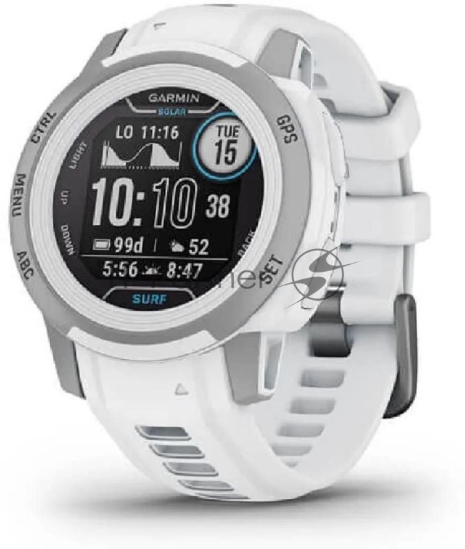 Смарт-часы Garmin Instinct 2s Solar 40мм 1.2" AMOLED корп.черный/белый рем.белый (010-02564-03)