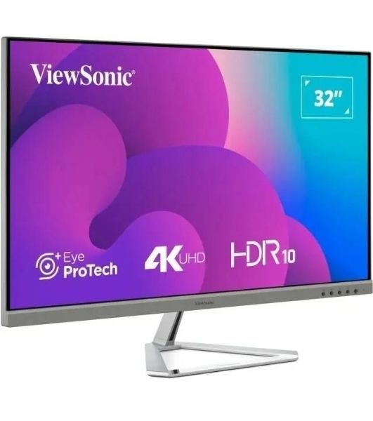Монитор ViewSonic 31.5" VX3276-4K-MHD-2 серебристый VA LED 16:9 HDMI M/M матовая 350cd 178гр/178гр 3840x2160 60Hz DP 4K 6.9кг