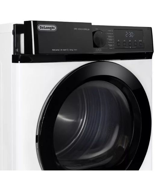 Сушильная машина DeLonghi DTD 1016 H EMILIA белый, 10 кг, сушка - конденсационная, программ - 15, 59.5 x 85 x 64.5 см