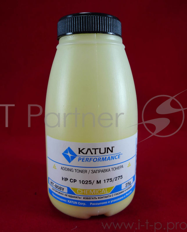 Тонер HP CP 1025/M 175/275 Yellow, химический (фл.25г.) Katun фас. Россия