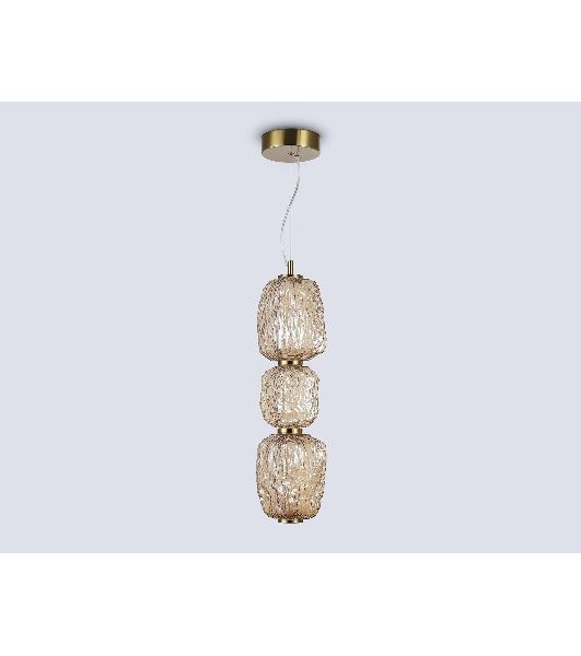 Подвесной светодиодный светильник Ambrella light LH30102 SB/TI бронза/янтарь 23W 3000K 140*140*1760