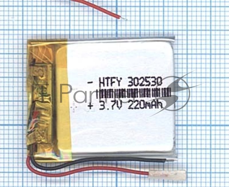 Аккумулятор Li-Pol (батарея) 3x25x30мм 2pin 3.7V/220mAh