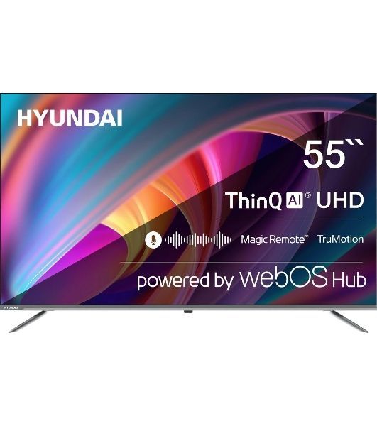 Телевизор Hyundai 55" H-LED55BU7100 серый LED UHD 60Hz WebOS