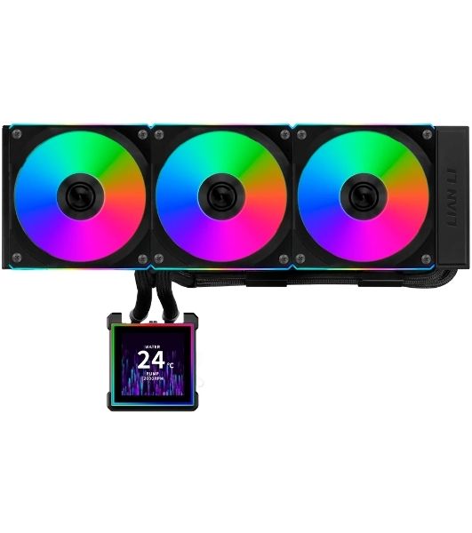 Система водяного охлаждения Lian-Li HydroShift II LCD-S 360CL ARGB Soc-AM5/AM4/1700/1851 черный 4-pin 30dB Al+Cu LCD Ret (G89.GHS2LCDS36CB.R0)