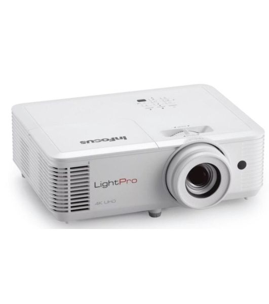 Проектор InFocus IN0061SL DLP, 4000 lm, 4K UHD (3840 x 2160),1000 000:1, 1.211.59:1, 2xHDMI 2.0, VGA in, 3.5mm in/out, S/PDIF, USB-A (питание), RS232, лампа 15 000ч.(ECO mode), 10W, 27дБ, 3,2 кг, БЕЛЫЙ