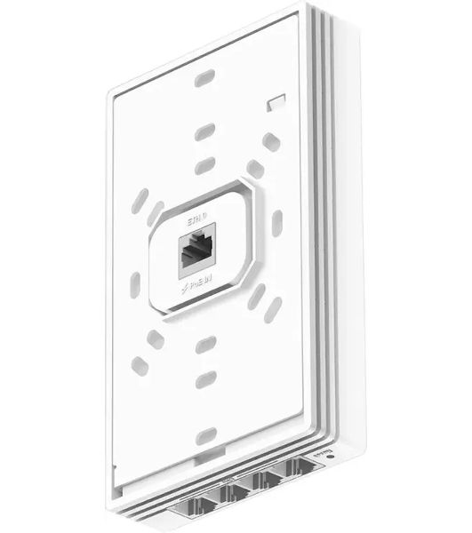 Точка доступа Wi-Fi Cudy AX3000 Gigabit Wall-Plate Wi-Fi 6 Access Point AX3000 Dual Band Wi-Fi 6 Wall Plate Access Point, Chipset MT7981+MT7531AE+MT7976CN, 802.11ax/ac/a/b/g/n, 2402Mbps at 5GHz + 574Mbps at 2.4GHz, 1 x Gigabit PoE-IN Port, 802.3af/at, 4 x