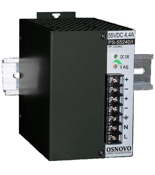 Промышленный блок питания OSNOVO DC55V, 4,4A (240W). Диапазон входных напряжений: AC195-265V