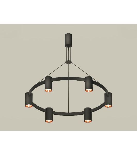 Светильник Ambrella light XB9022153/6 SBK/PPG черный песок/золото розовое полированное MR16 GU5.3 (С9022, N6114)