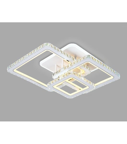 Управляемый светодиодный светильник Ambrella light FA1732/3 WH/CH белый/хром 145W 3000K/4200K/6400K 670*510*150 (ПДУ РАДИО 2.4G)