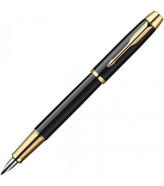 Набор ручек Parker IM Core FK221 CW2093216, Black GT, M, сталь нержавеющая, коробка подарочная, перьевая, ручка шариковая
