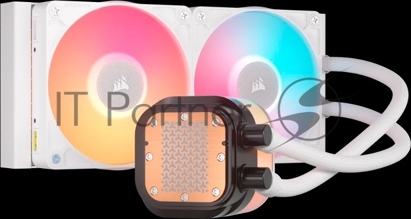 Система жидкостного охлаждения Water Cooling System Corsair iCUE LINK TITAN 240 RX LCD (240мм, белый, RGb/Fans: 2x120мм, 73.5CFM, 36dBA, 2100RPM/S: 1851, 1700, AM5, AM4)